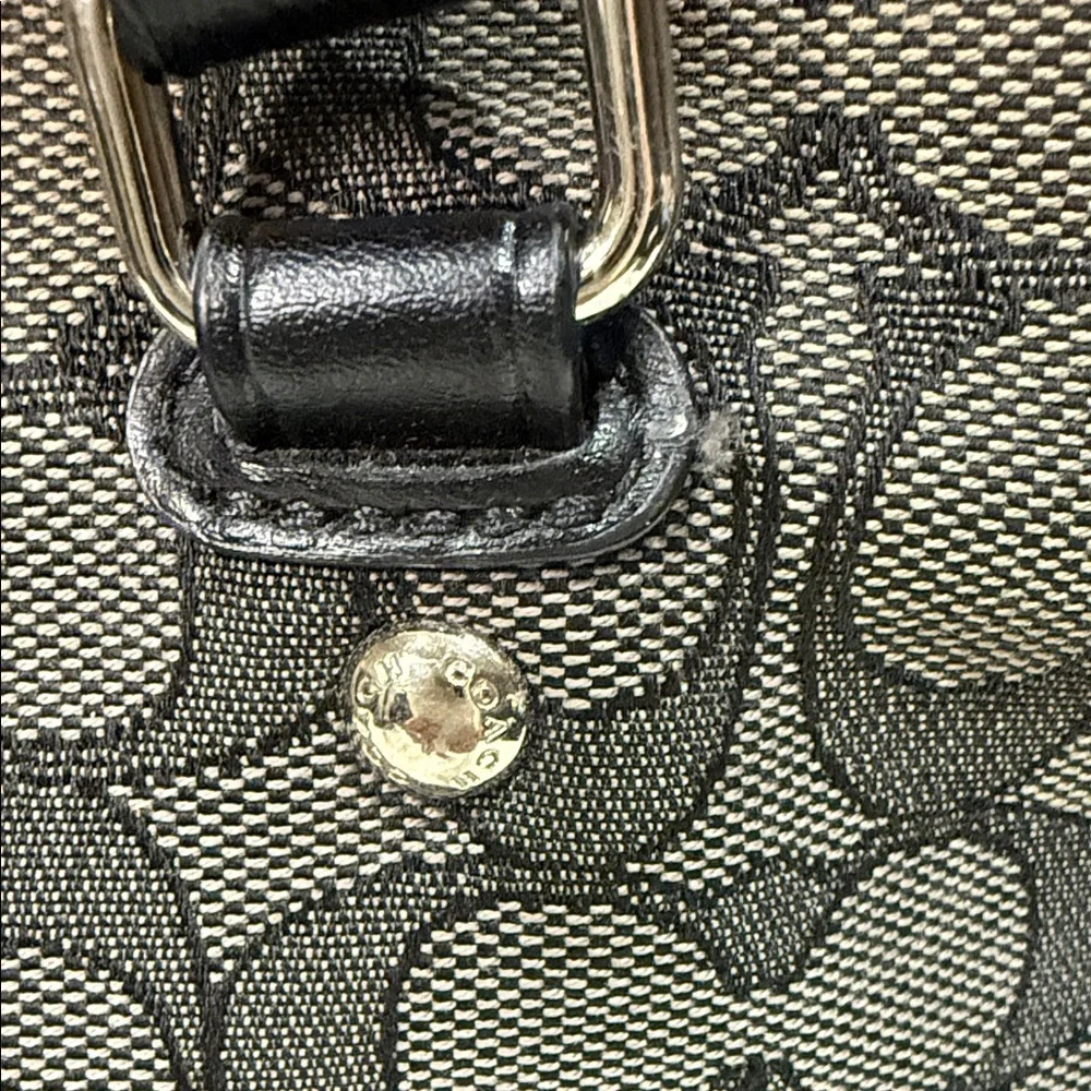 Coach Black and Brown Patterned Tote